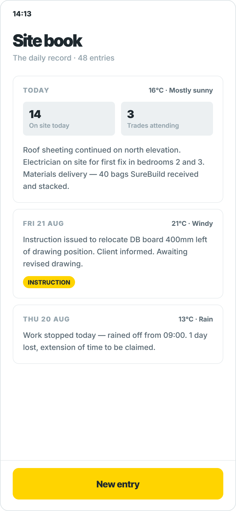 Site book